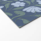 Moody Botanical Blooms on Slate Blue Welcome Mat Gallery Image 2