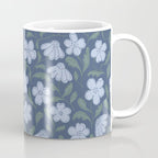 Moody Botanical Blooms on Slate Blue Coffee Mug Gallery Image 1
