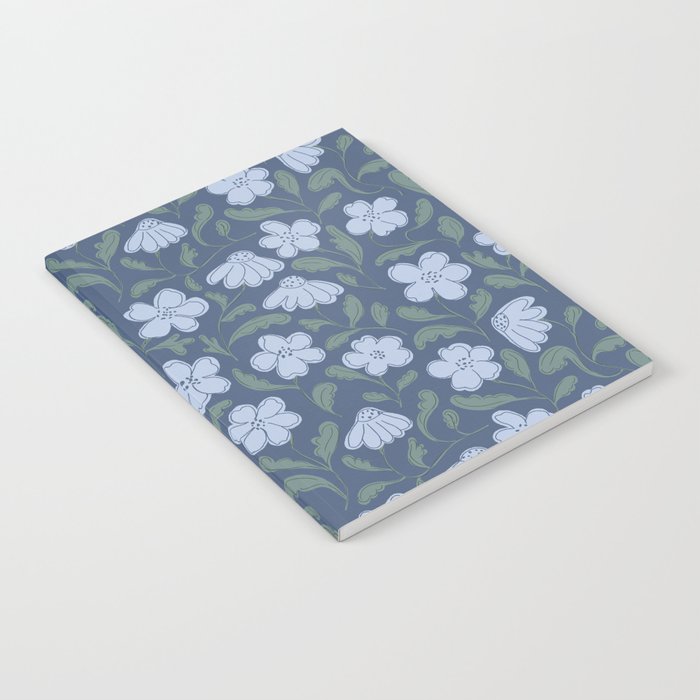 Moody Botanical Blooms on Slate Blue Notebook Gallery Image 2