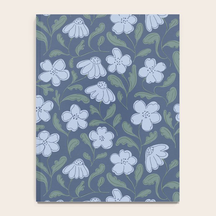 Moody Botanical Blooms on Slate Blue Notebook Gallery Image 4