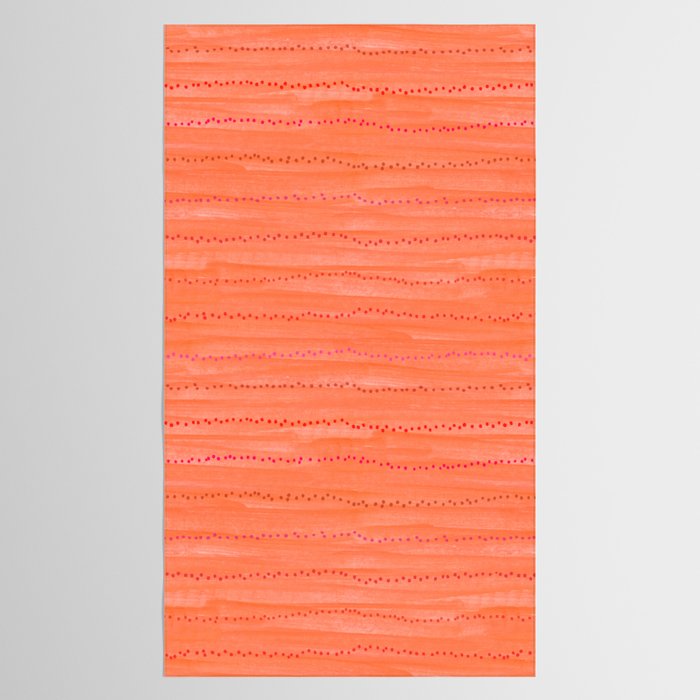 Minimal Doodle Dots in Chili Red Tablecloth Gallery Image 2