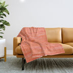 Minimal Doodle Dots in Chili Red Throw Blanket Gallery Image 1