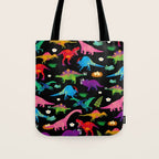 Joyful Dinosaurs World - BK Tote Bag Gallery Image 1
