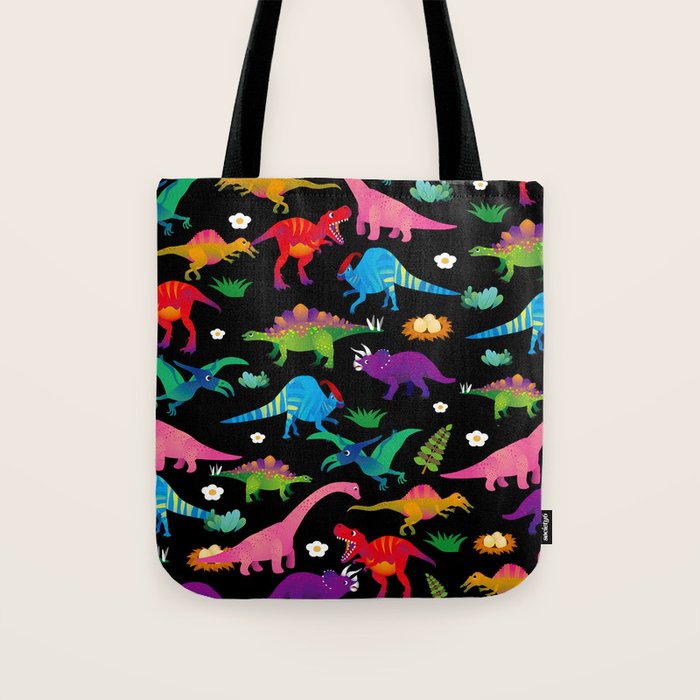 Joyful Dinosaurs World - BK Tote Bag Gallery Image 1