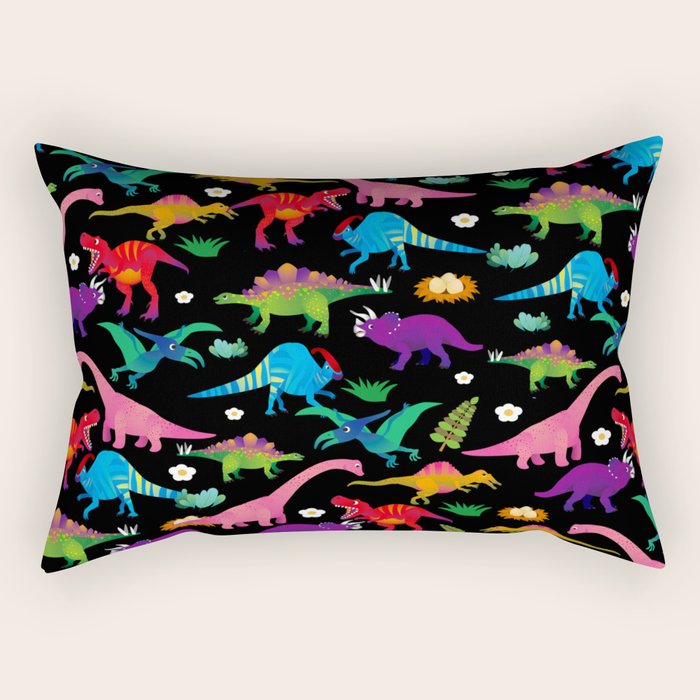 Joyful Dinosaurs World - BK Rectangular Pillow Gallery Image 1