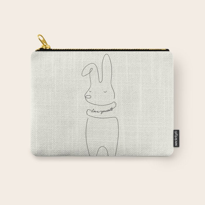 Love Yourself - Bunny Carry All Pouch Gallery Image 1