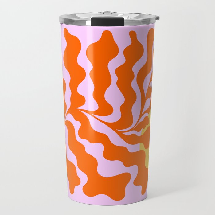 Matisse cut-outs - Pink & Orange Leaf on Sun Travel Mug Gallery Image 1