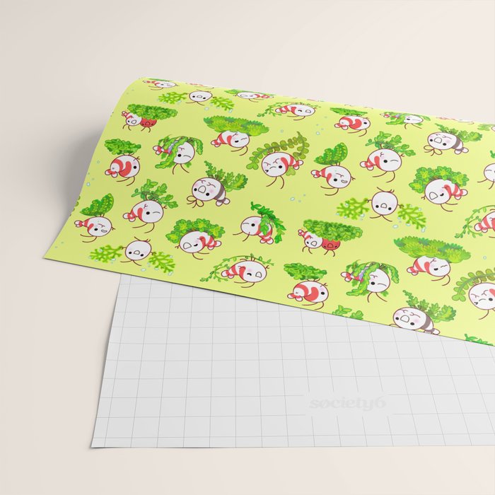 Shy shrimp and moss Wrapping Paper Gallery Image 2