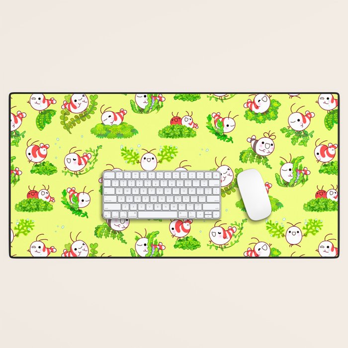 Shy shrimp and moss Desk Mat Gallery Image 1