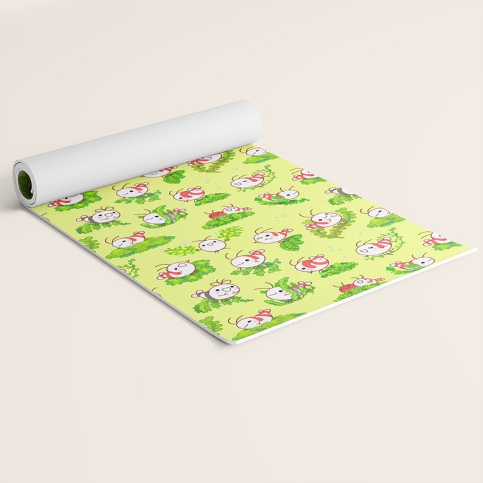 Shy shrimp and moss Yoga Mat Gallery Image 2