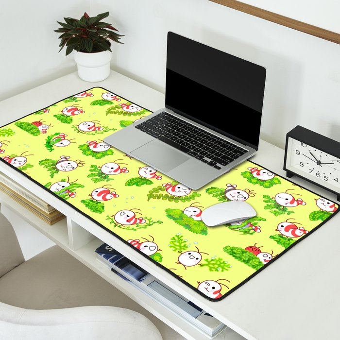 Shy shrimp and moss Desk Mat Gallery Image 2