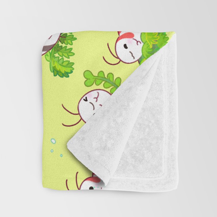 Shy shrimp and moss Throw Blanket Gallery Image 3