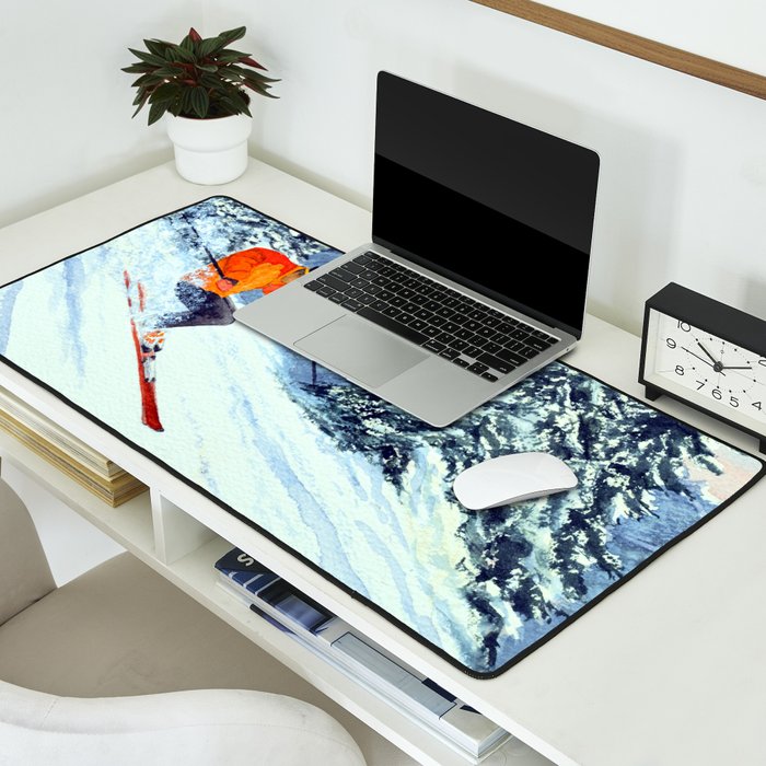 Skiing The Clear Leader Desk Mat Gallery Image 2