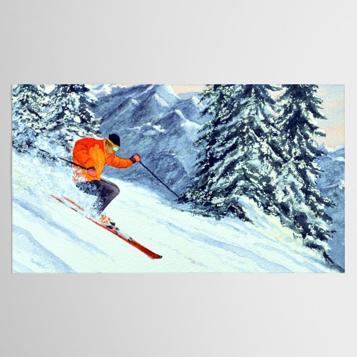 Skiing The Clear Leader Tablecloth Gallery Image 2