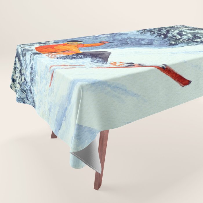 Skiing The Clear Leader Tablecloth Gallery Image 1
