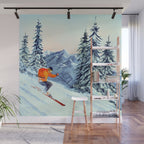 Skiing The Clear Leader Wall Mural Gallery Image 1