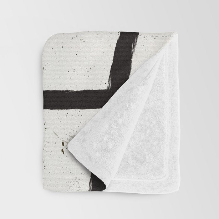 Japandi Minimal Marker Shapes Throw Blanket Gallery Image 3