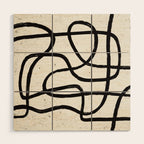 Japandi Minimal Marker Shapes Wood Wall Art Gallery Image 1
