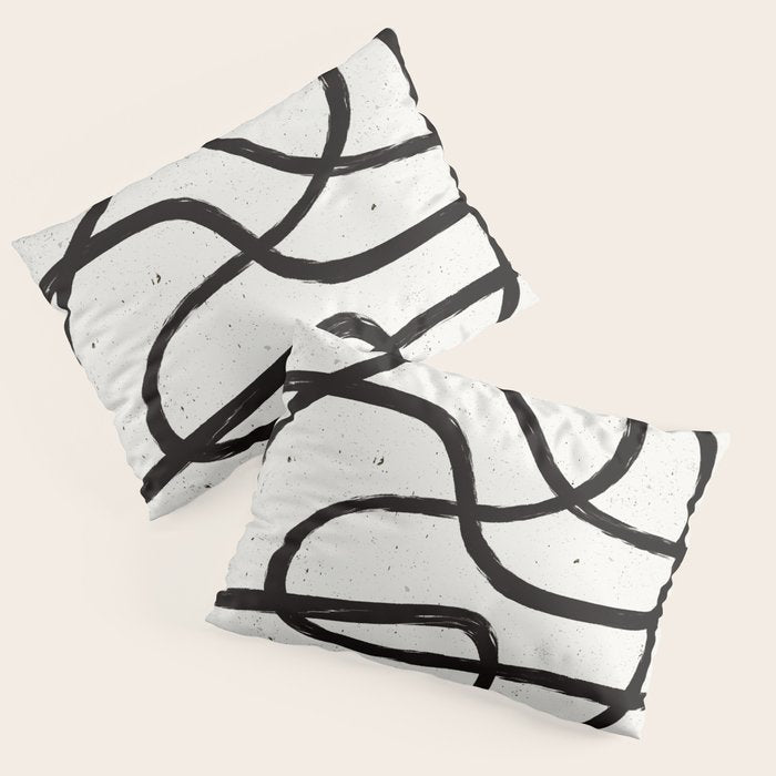 Japandi Minimal Marker Shapes Pillow Sham Gallery Image 1