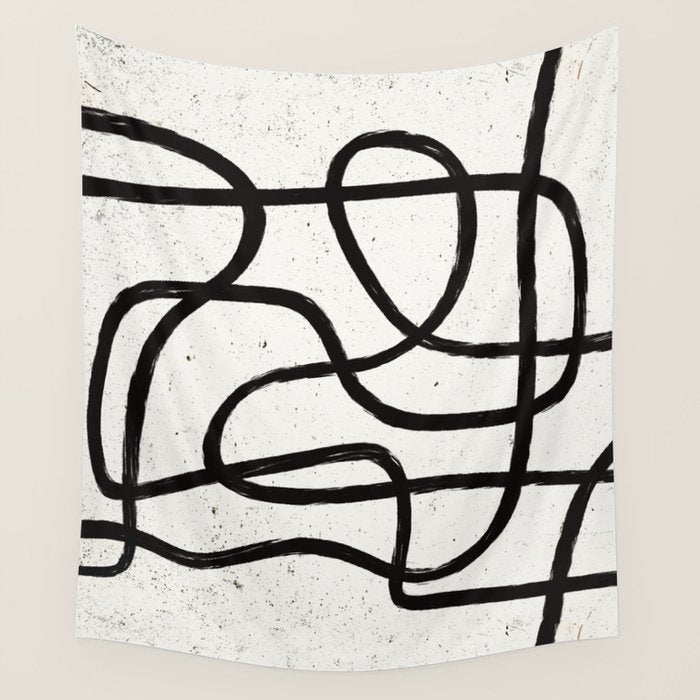 Japandi Minimal Marker Shapes Wall Tapestry Gallery Image 4