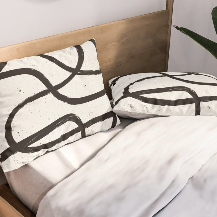 Japandi Minimal Marker Shapes Pillow Sham Gallery Image 2