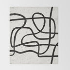 Japandi Minimal Marker Shapes Throw Blanket Gallery Image 2