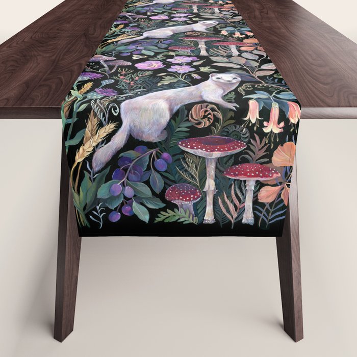 White Ermine Table Runner Gallery Image 1