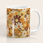 70's Floral Prints, Retro Art Coffee Mug Gallery Image 1