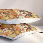 70's Floral Prints, Retro Art Pillow Sham Gallery Image 3