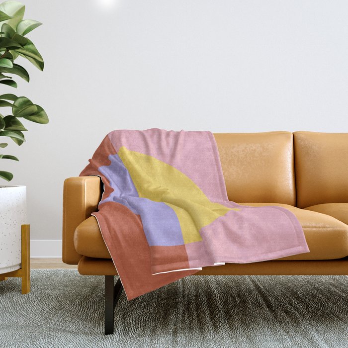 Color Block Abstract XIII Throw Blanket Gallery Image 1