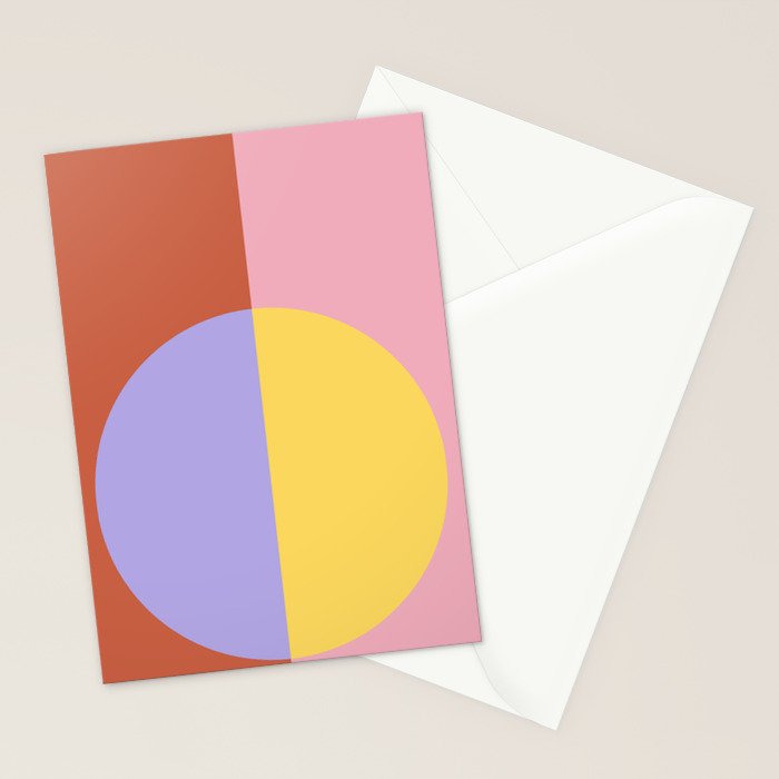 Color Block Abstract XIII Stationery Card Gallery Image 2
