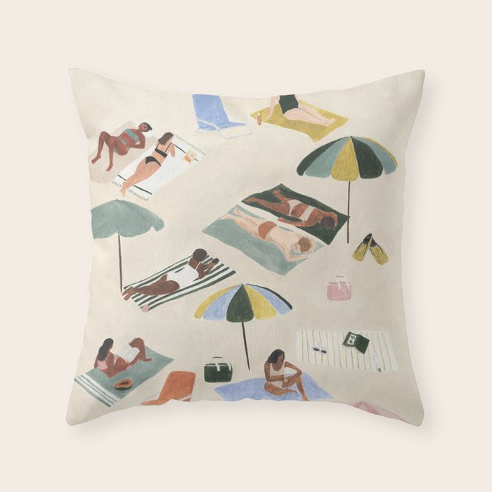 A praia Throw Pillow Gallery Image 6