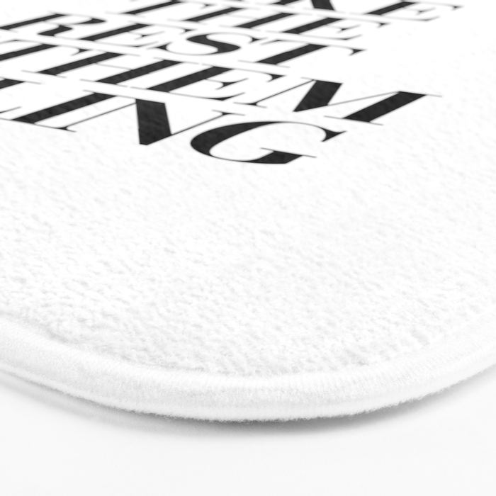 Don't Be Like the Rest of them Darling black-white typography poster black and white wall home decor Bath Mat Gallery Image 3