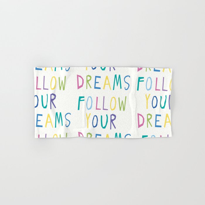 Follow your dreams hand-lettering Bath Towel Gallery Image 1