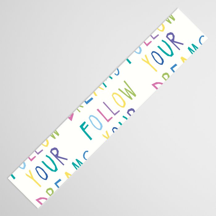 Follow your dreams hand-lettering Table Runner Gallery Image 3
