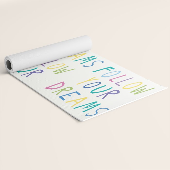 Follow your dreams hand-lettering Yoga Mat Gallery Image 2