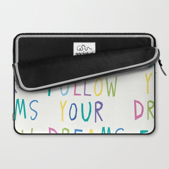 Follow your dreams hand-lettering Laptop Sleeve Gallery Image 2