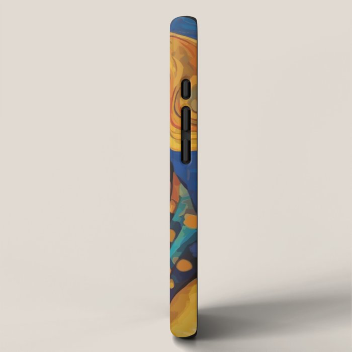 Gustav Klimt Style Dog in a Starry Night Landscape  iPhone Case Gallery Image 2