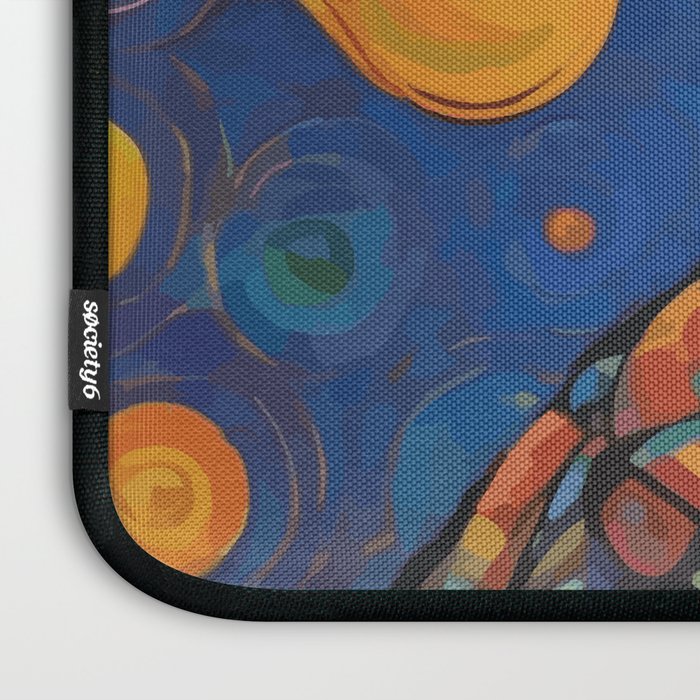 Gustav Klimt Style Dog in a Starry Night Landscape  Laptop Sleeve Gallery Image 3