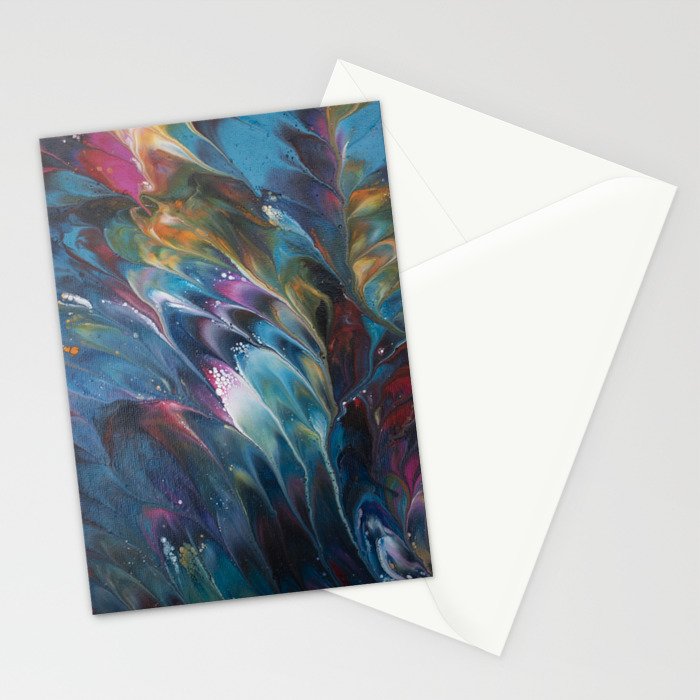 Multi Feather Splash Stationery Card Gallery Image 2