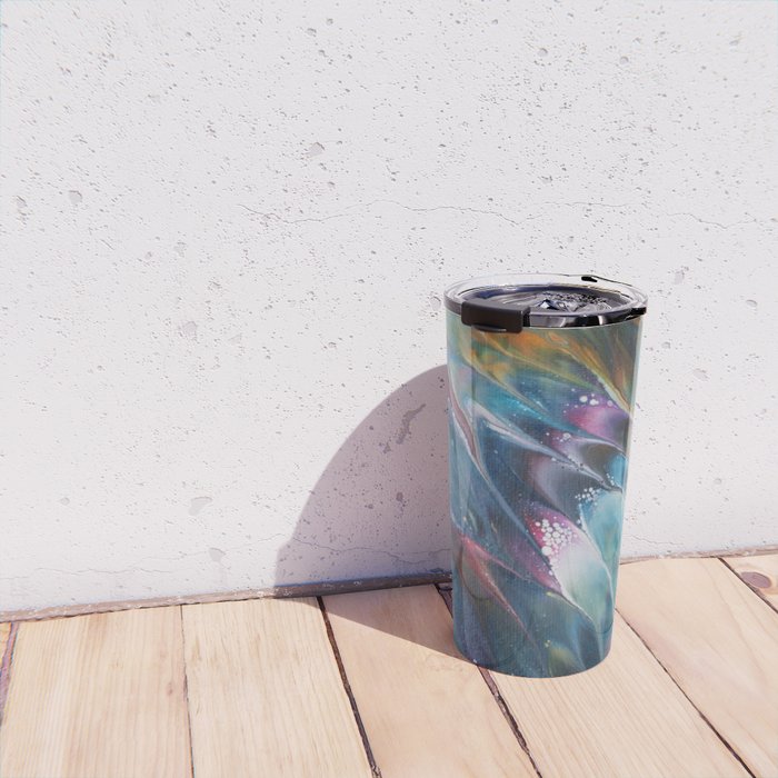 Multi Feather Splash Travel Mug Gallery Image 4
