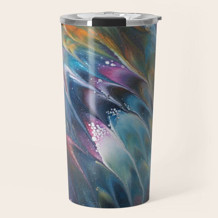 Multi Feather Splash Travel Mug Gallery Image 1