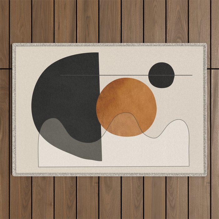 Abstract Minimal Shapes 135 Outdoor Rug Gallery Image 1