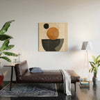 Abstract Minimal Shapes 135 Wood Wall Art Gallery Image 2