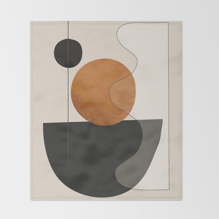 Abstract Minimal Shapes 135 Throw Blanket Gallery Image 2