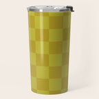 Chartreuse x Yellow Chartreuse Mixed Checker Travel Mug Gallery Image 2