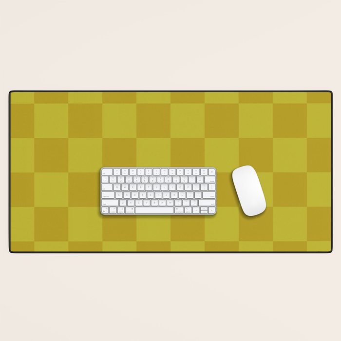 Chartreuse x Yellow Chartreuse Mixed Checker Desk Mat Gallery Image 1