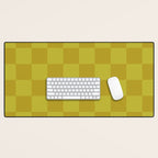 Chartreuse x Yellow Chartreuse Mixed Checker Desk Mat Gallery Image 1