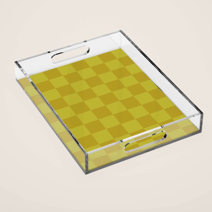 Chartreuse x Yellow Chartreuse Mixed Checker Acrylic Tray Gallery Image 1