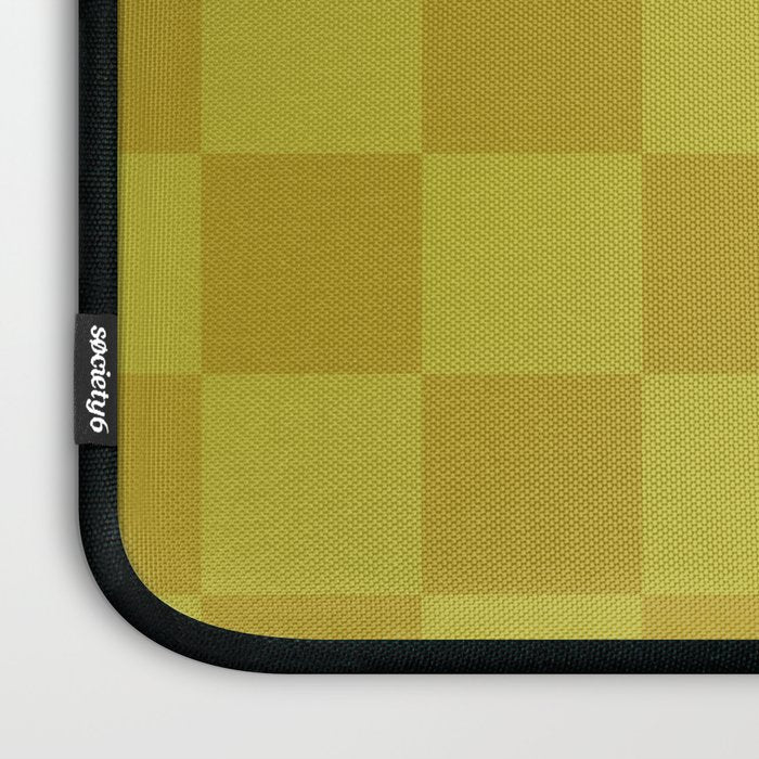 Chartreuse x Yellow Chartreuse Mixed Checker Laptop Sleeve Gallery Image 3
